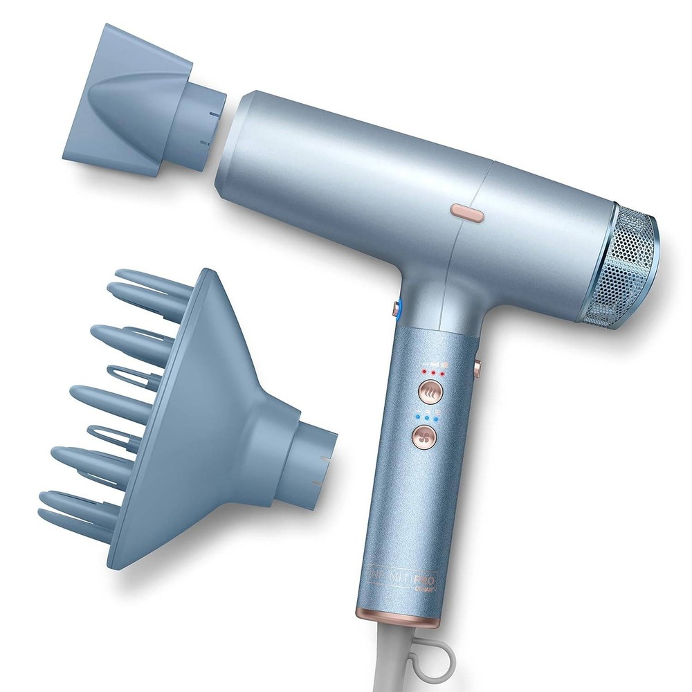 INFINITIPRO by CONAIR DigitalAIRE Frizz-Eliminating Hair Dryer w/ Diffuser /Blue